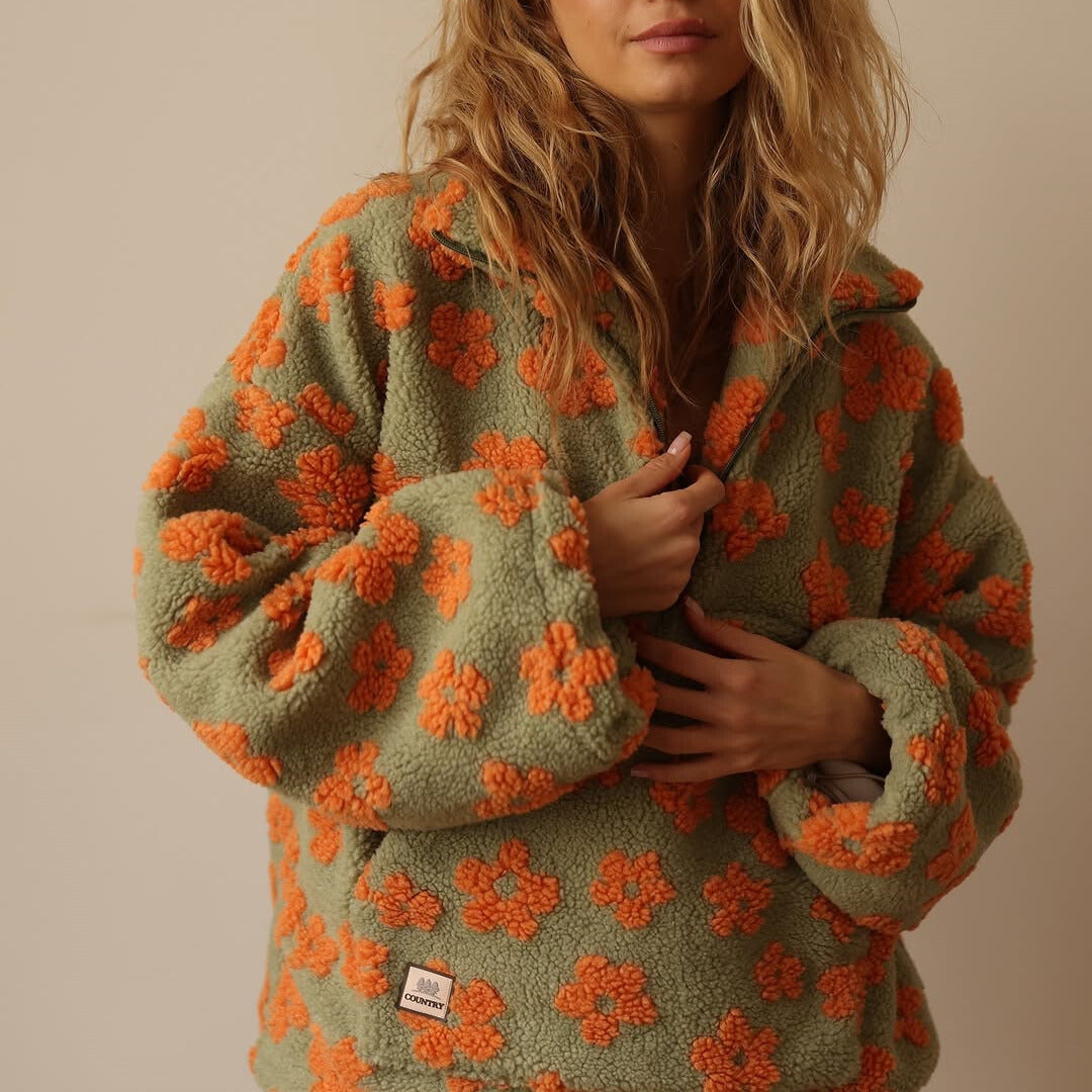 Olivia | Trendy Oversized Floral Sweater