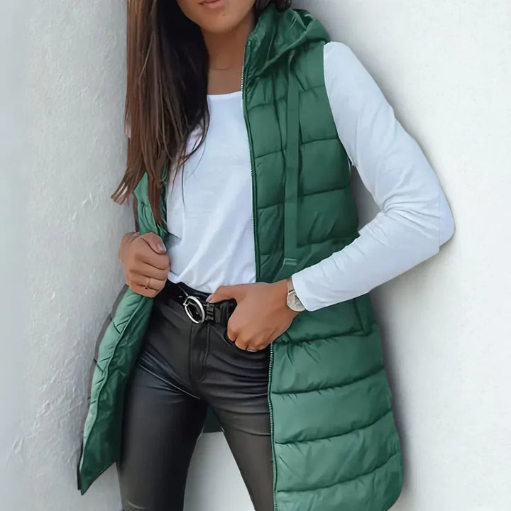 Maya | Sleeveless Hooded Puffer Vest